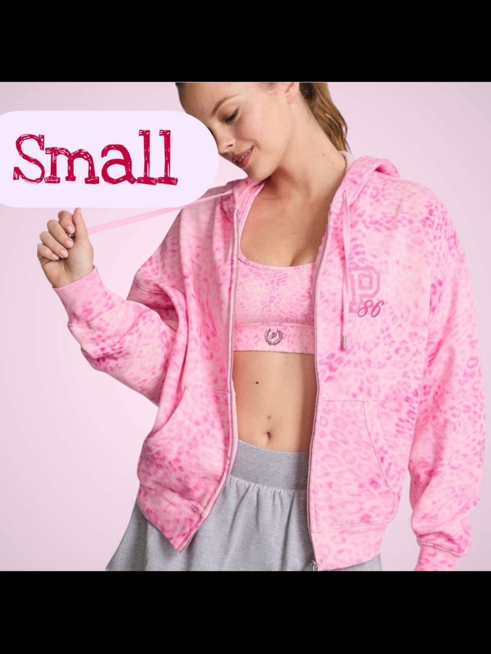 PINK LEOPARD Small FULL-ZIP HOODIE (SOLD OUT